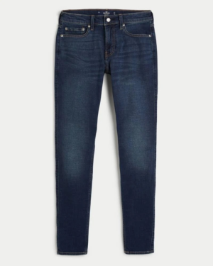 Pantalón Súper Skinny Azul Caballero Hollister