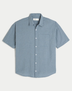 Camisa Hollister Azul Cuadros