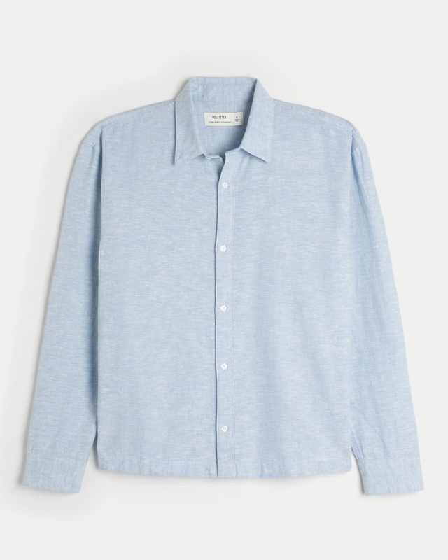 Camisa Azul Claro Manga Larga