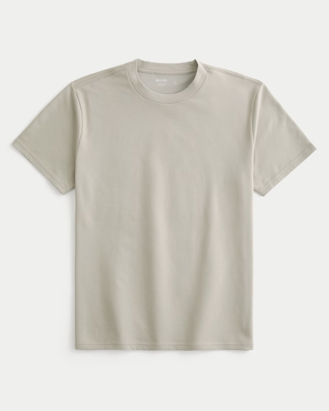 Franela Cooling Tee Taupe Hollister Caballero
