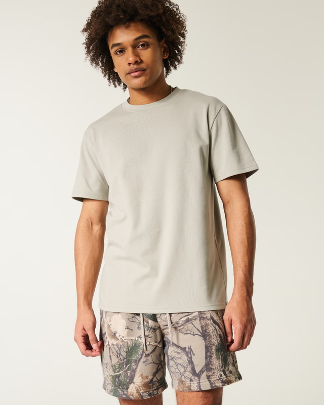 Franela Cooling Tee Taupe Hollister Caballero - Image 2