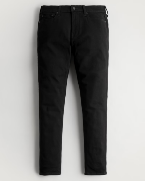 Pantalón Súper Skinny Negro Caballero Hollister