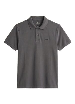Chemise Unicolor Gris Oscuro Hollister