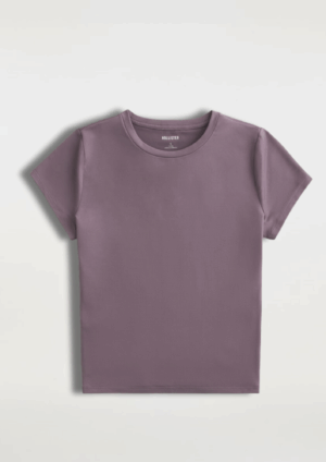 Top Cuello Redondo Unicolor Púrpura