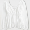 Blusa Blanca Manga Larga