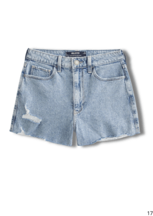 Short Jean Mom Azul Claro
