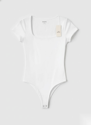 Alternative view of Body Blanco Manga Corta Hollister