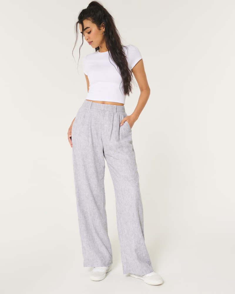 Pantalón Mezclilla de Lino a Rayas - Image 2