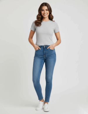 Franela Gris Acanalada De Dama