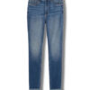 Súper Skinny Azul Con Dobles Rasgados Alto Con Curvas