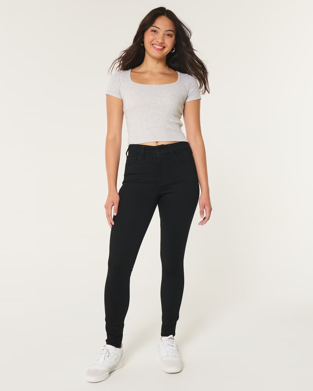 Súper Skinny Negro Liso Alto Con Curvas - Image 2