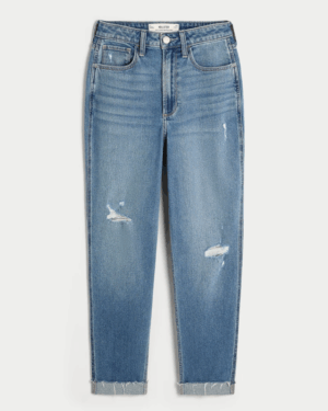 Mom Azul Rasgado Con Dobles