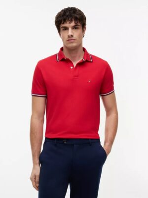 Chemise Unicolor con Ribete Tommy Hilfiger