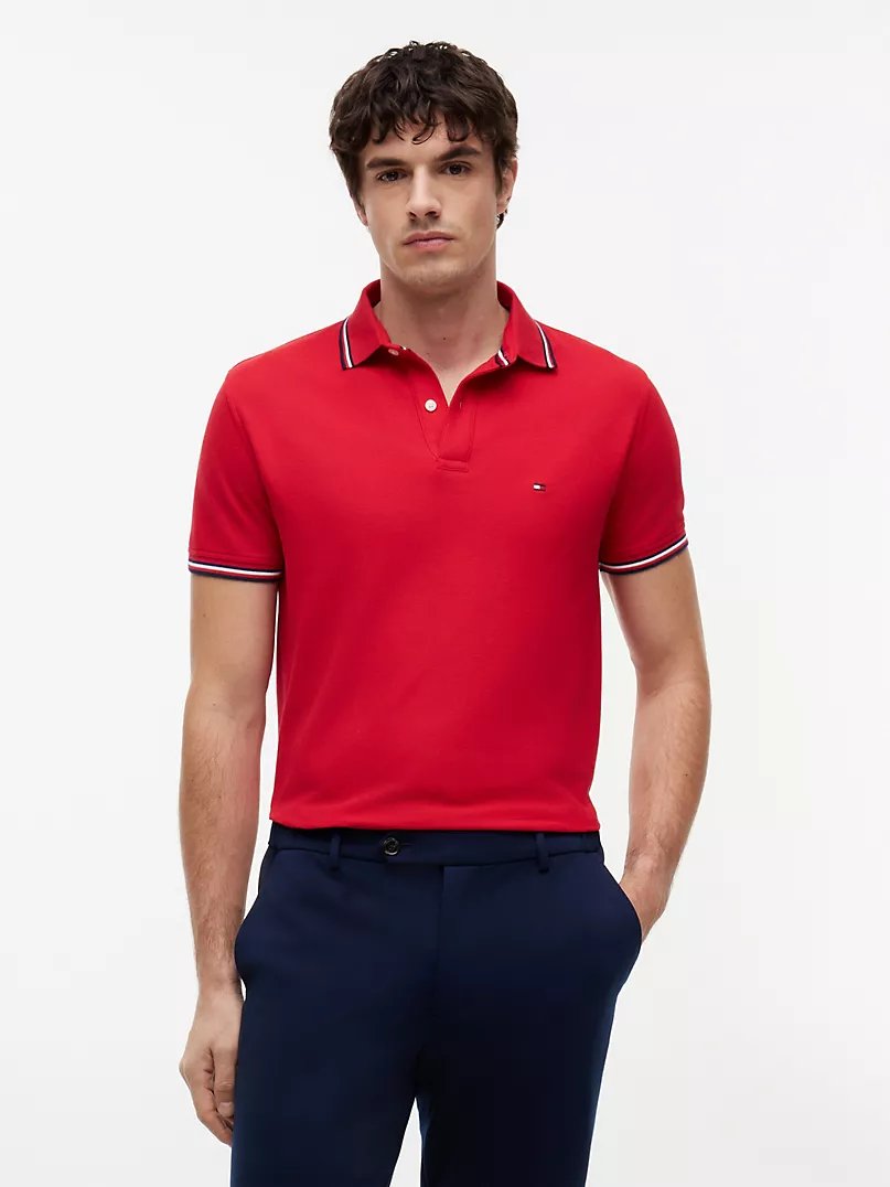 Chemise Unicolor con Ribete Tommy Hilfiger