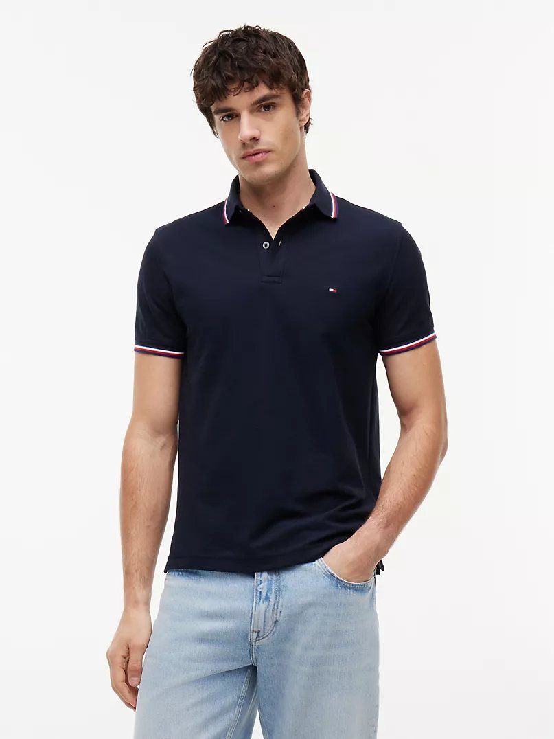Chemise Unicolor con Ribete Tommy Hilfiger