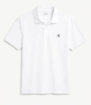 Chemise Polo Piqué Calvin Klein Blanco