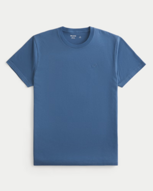Franela Hollister Slim Fit Azul Caballero