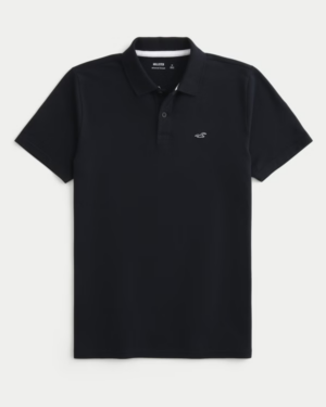 Chemise Hollister Negro con Icono Caballero
