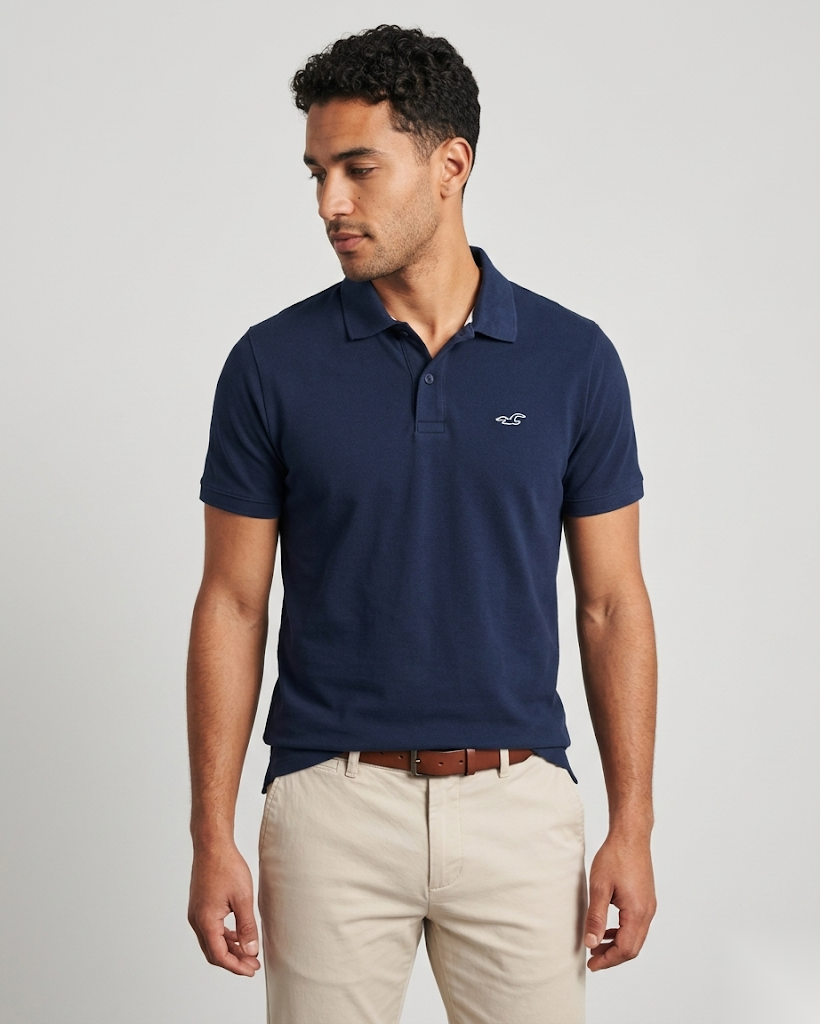 Chemise Hollister Azul Navy Con Icono - Image 2