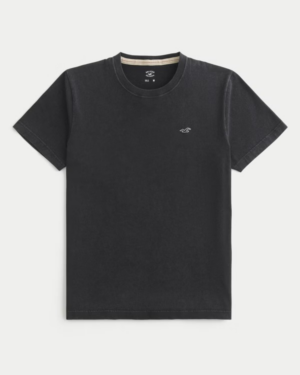 Franela Hollister Negro Envejecido