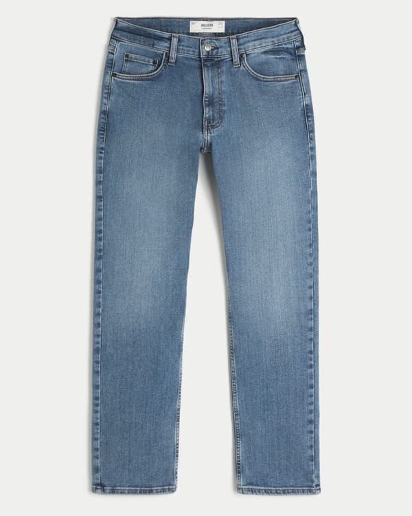 Pantalón Jean Hollister® Azul Claro Slim Straight Fit para Caballero