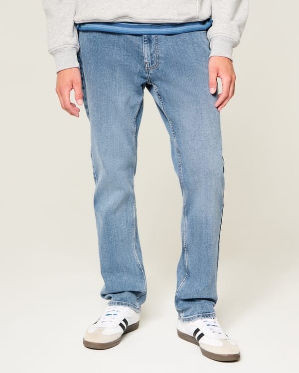 Pantalón Jean Hollister® Azul Claro Slim Straight Fit para Caballero - Image 3