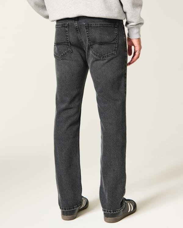 Pantalón Jean Hollister® Negro Envejecido Straight Fit para Caballero - Image 3