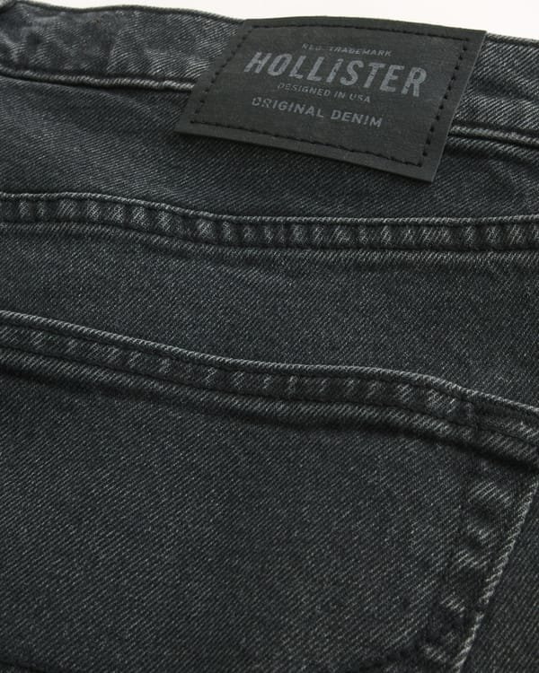 Pantalón Jean Hollister® Negro Envejecido Straight Fit para Caballero - Image 4