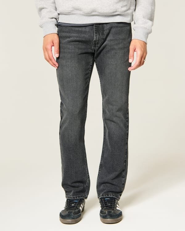 Pantalón Jean Hollister® Negro Envejecido Straight Fit para Caballero - Image 2