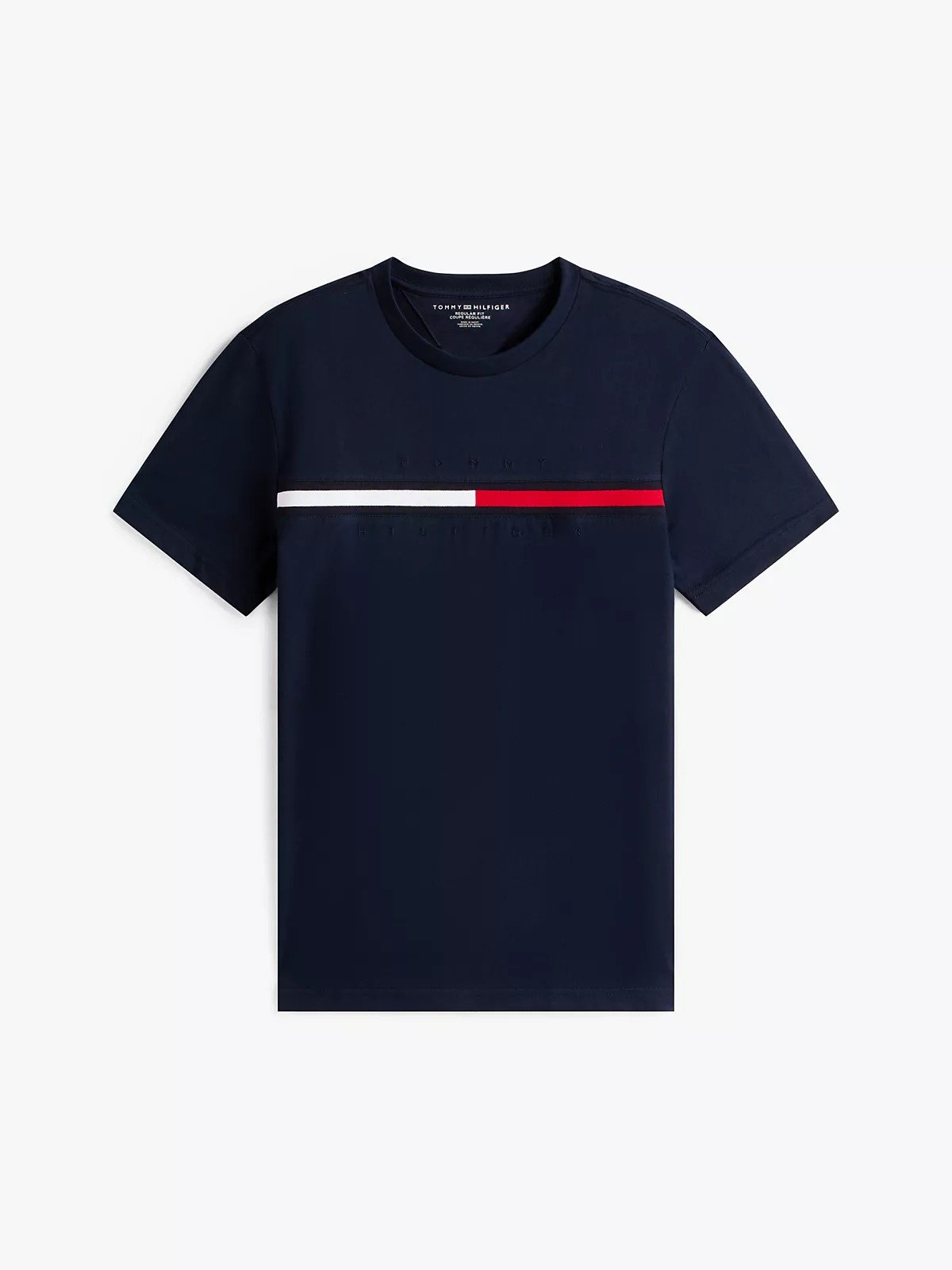 Franela Tommy Hilfiger Navy con Franja